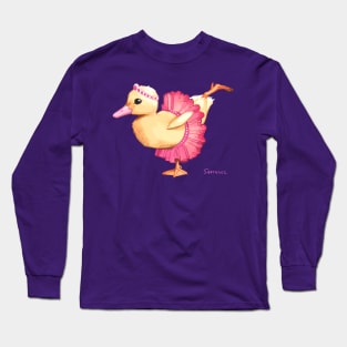 Ballerina Tutu Duckling Long Sleeve T-Shirt